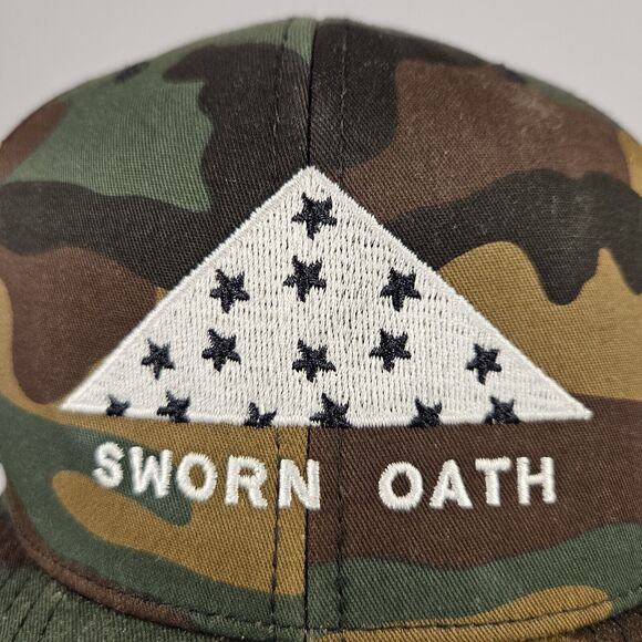 Sworn Oath Camo Military Hat Snapback Embroidered Flag Logo Baseball Cap NEW - Picture 11 of 11